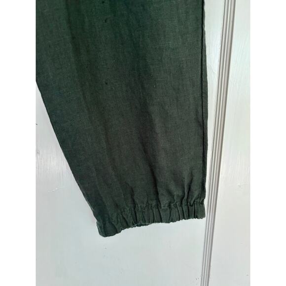 Kindred of Ireland $375 Dark Green Irish Linen Trousers- Size Small / Medium - Picture 4 of 5